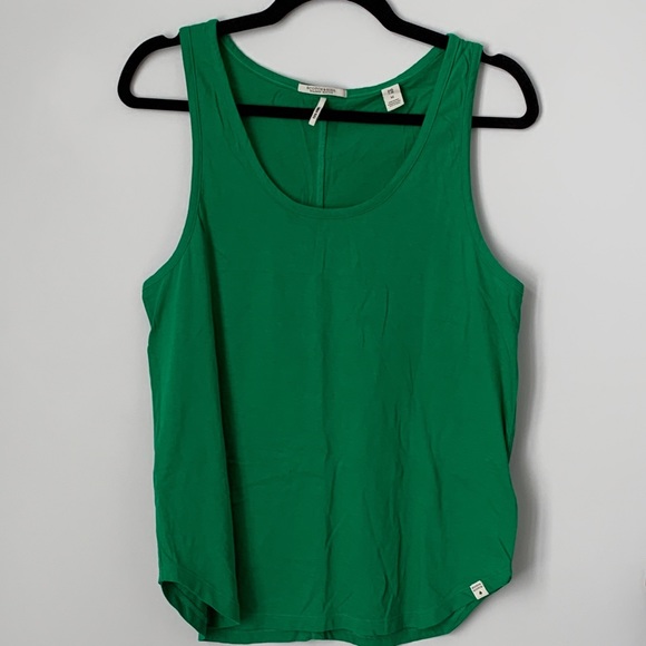SIZE M SCOTCH & SODA KELLY GREEN COTTON TANK CURVED HEM - Picture 1 of 7